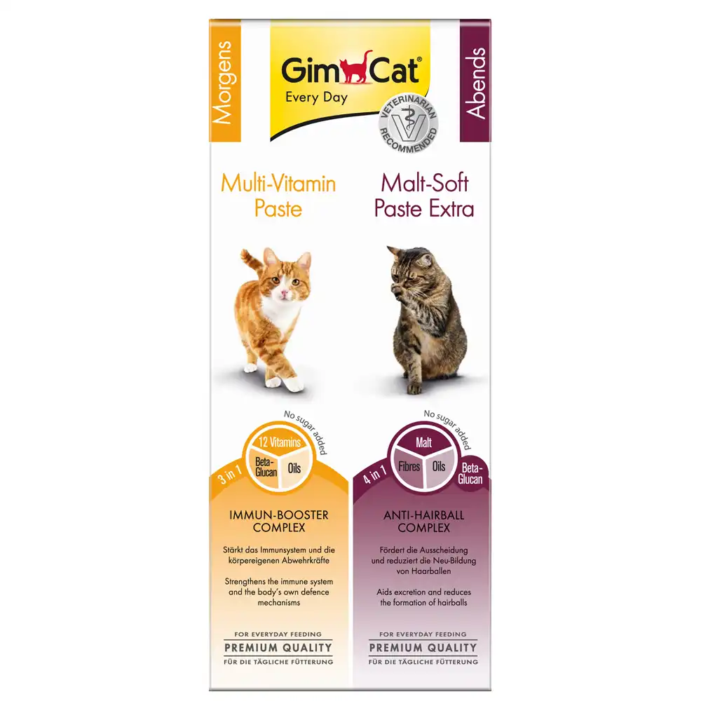 Pack GimCat pasta Multi-Vitamina + Malt-Soft Extra - 2 x 50 g - GimCat - Comparador de precios