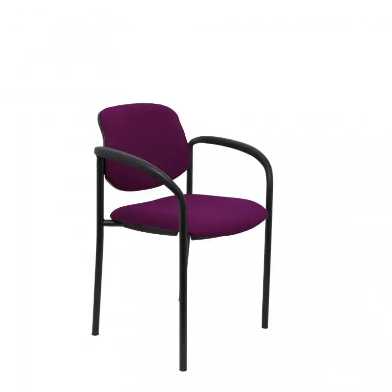 Piqueras y Crespo Villalgordo Silla Fija Bali Morado Chasis con Brazos Negro