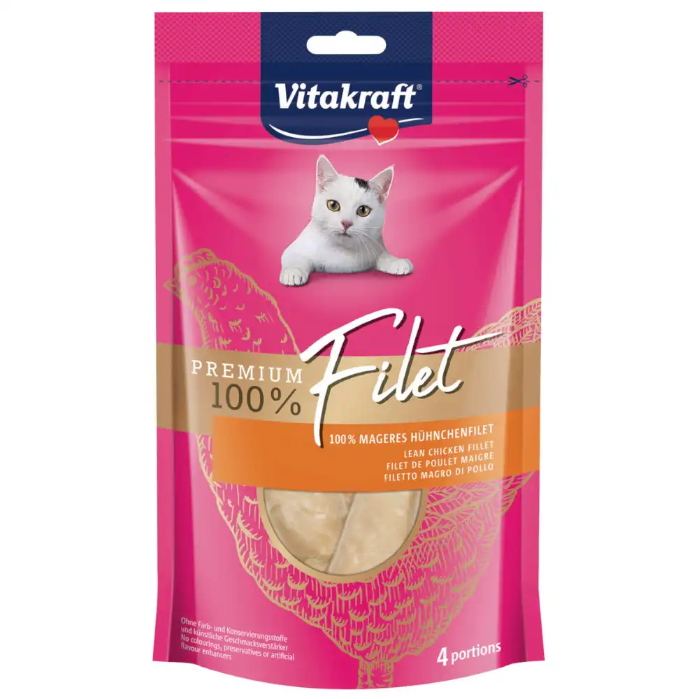 Vitakraft Premium Filet snack para gatos - Pollo (70 g) - Vitakraft - Comparador de precios