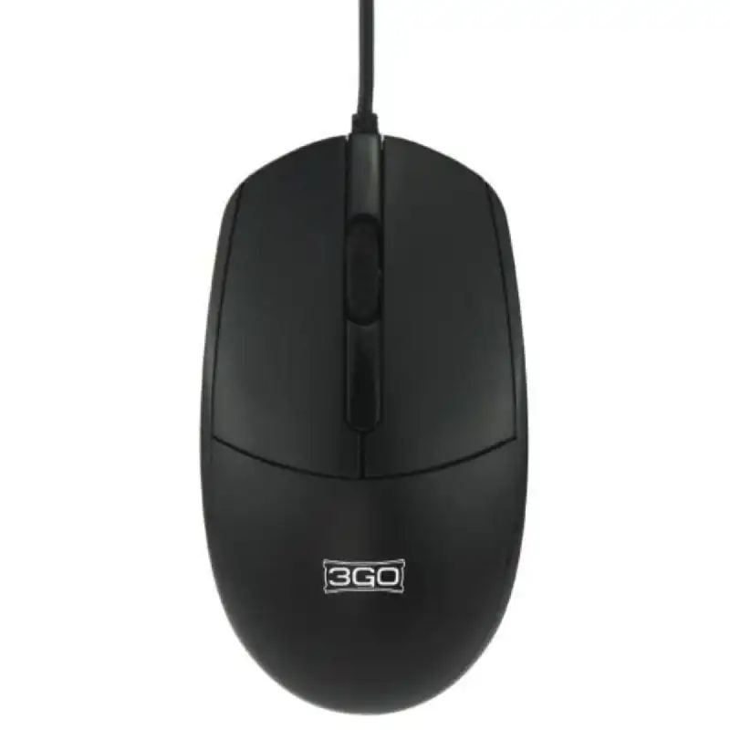 3Go MAUS Ratón Óptico USB 1000 DPI Negro