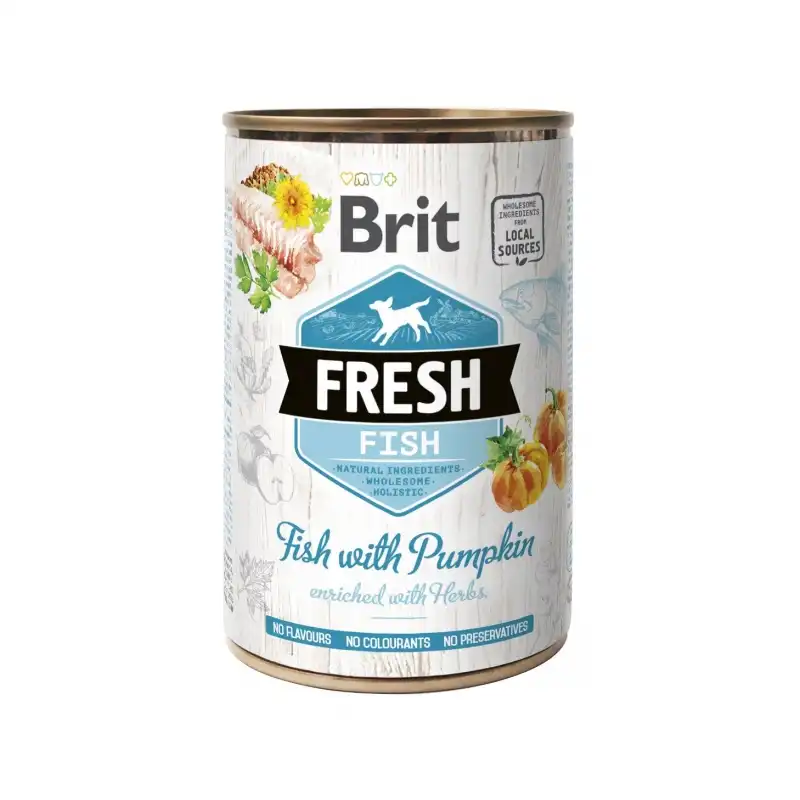 Brit fresh pescado calabaza latas para perro, Unidades 6 x 400 Gr