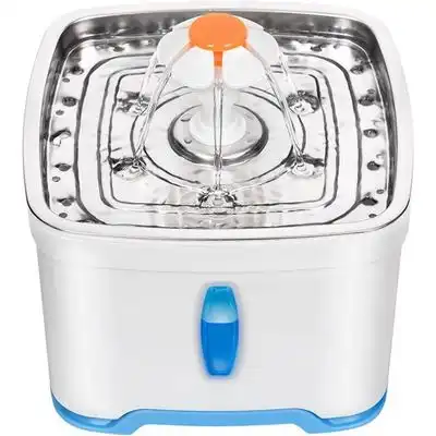 HausPets Fuente agua gatos acero inoxidable, 2,5 L, filtración 5, LED - 2,5 litros - HausPets - Comparador de precios