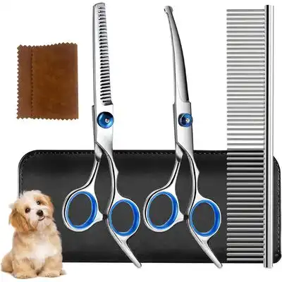 HausPets Kit de tijeras de aseo 5 1 perros gatos, acero inoxidable seguro - Artículo 1 - HausPets - Comparador de precios