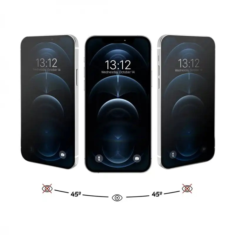 Nueboo Protector Cristal Templado Privacidad iPhone 12 Pro Max