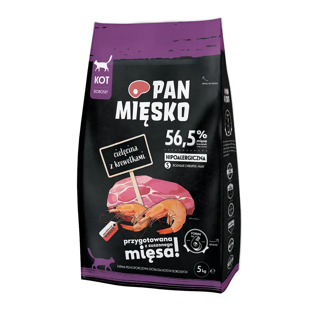 Pan Mięsko Cat Small ternera con gambas  - 5 kg
