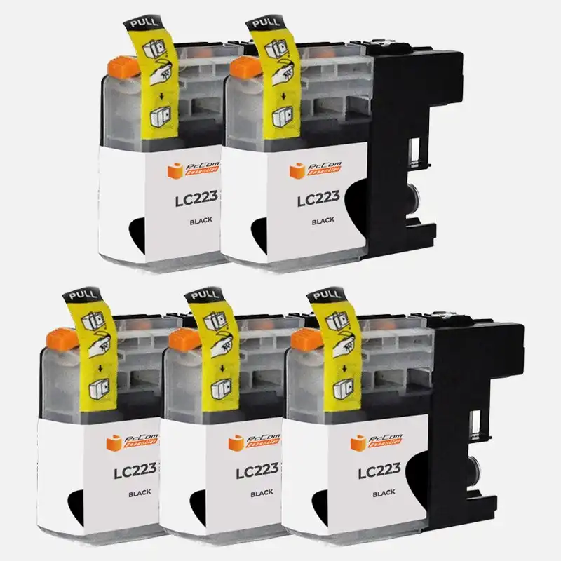 Pccom Essential Brother Lc223/lc221 Cartucho Tinta Compatible Negro Pack 5