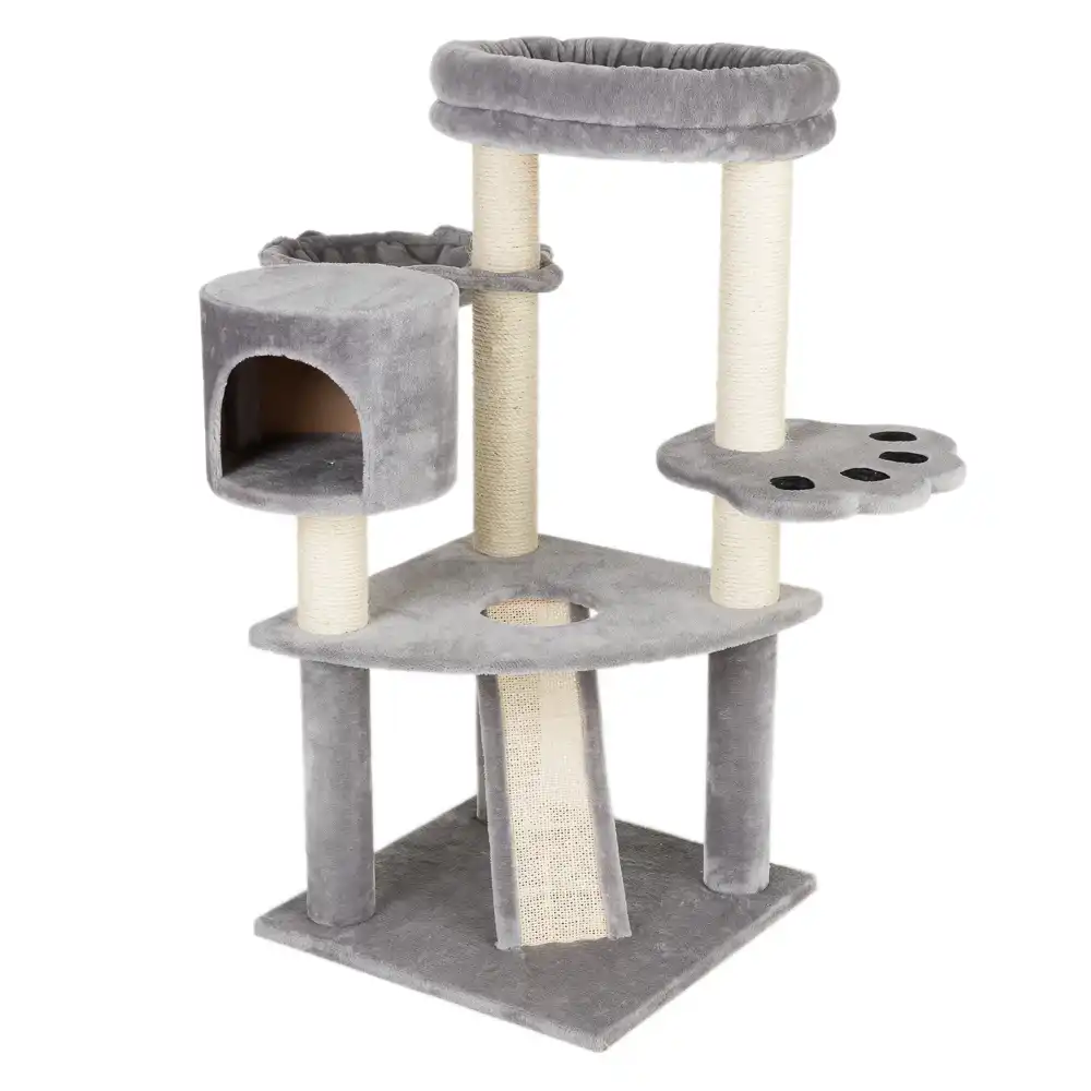 Rascador Cueva del oso para gatos - Gris claro