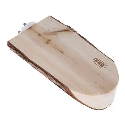 Tarima de madera TIAKI con corteza, ovalada - aprox. 8 x 4 x 17 cm (An x Al x L) - TIAKI - Comparador de precios