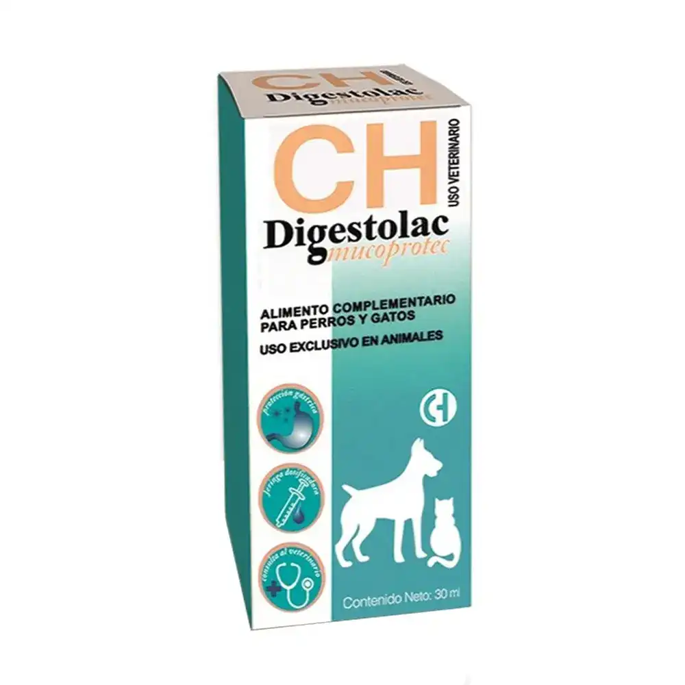 Digestolac Mucoprotec jarabe para proteger la mucosa gástrica de perros y gatos Chemical Ibérica - 1 (30 ml) ud. - CHEMICAL IBÉRICA - Comparador de precios