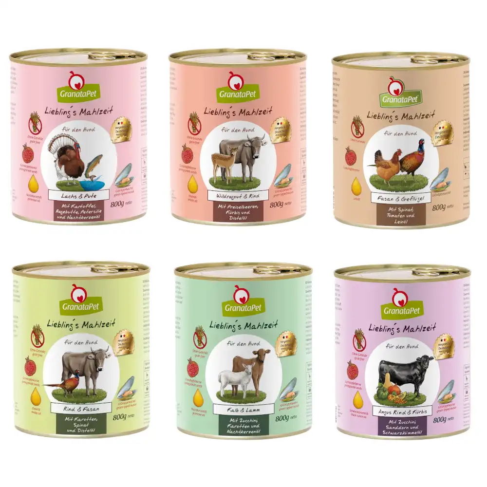 GranataPet Darling's Meal Mix Pack 6 x 800 g - Mix pack 2 (6 variedades)