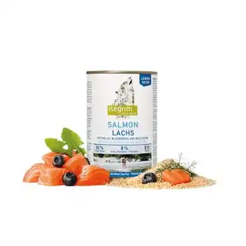 Isegrim Lata Perro Junior, 400g Salmón Mijo Moras, Isegrim