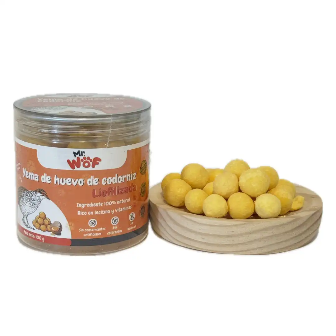 MR.WOF Mr Wof Yema Huevo Codorniz Liofilizada para perros - 100 g - Mr.Wof - Comparador de precios