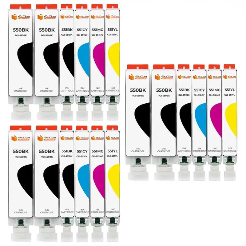 Pccom Essential Canon Pgi550xl/cli551xl Cartucho Tinta Compatible Negro/cian/magenta/amarillo Pack 18