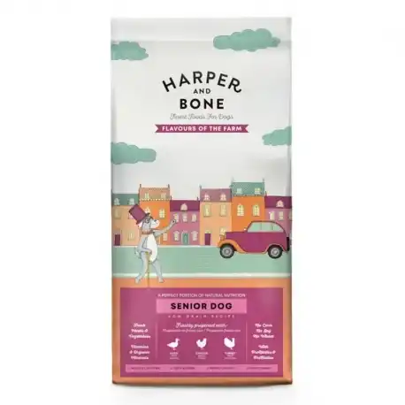 12 kg Harper & Bone Flavours Farm Pienso Pollo y Pavo Senior para perros - Harper & Bone - Comparador de precios