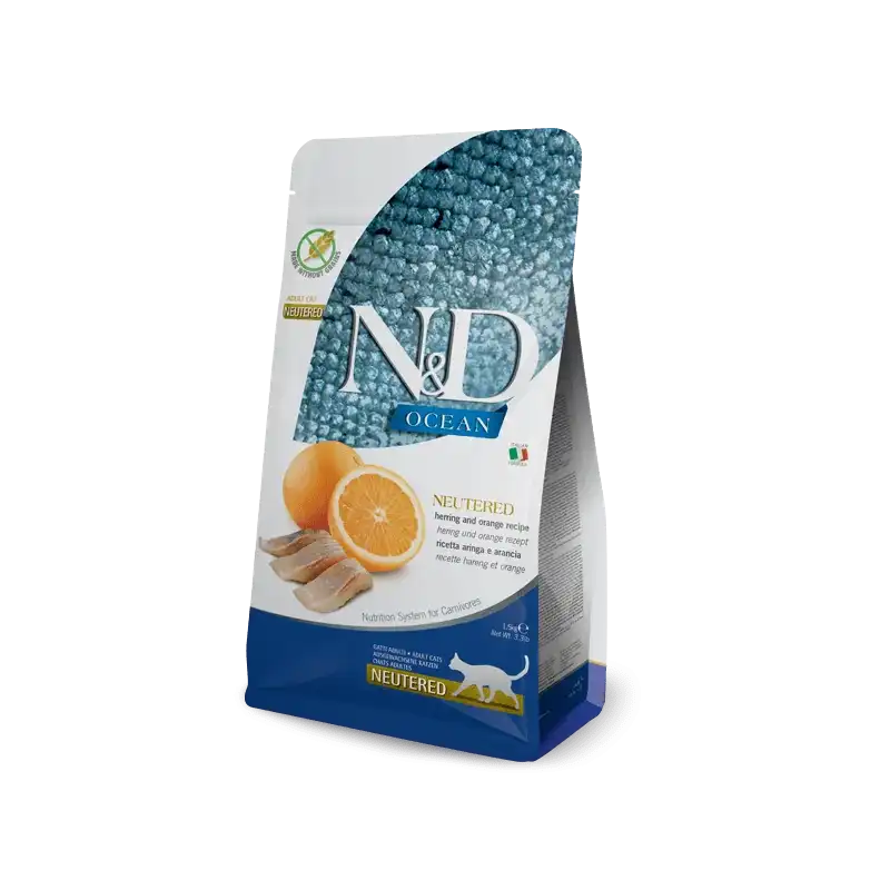 300gr Farmina ND Cat Ocean Neutered Pienso para gatos de Arenque - Farmina - Comparador de precios