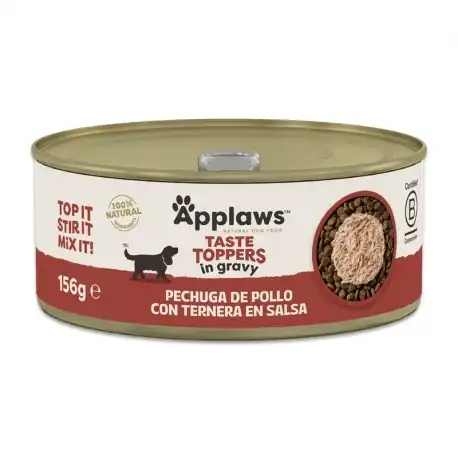 Applaws Taste Toppers para Perros en Salsa con Pollo y Ternera, 12x156 gr - Applaws - Comparador de precios