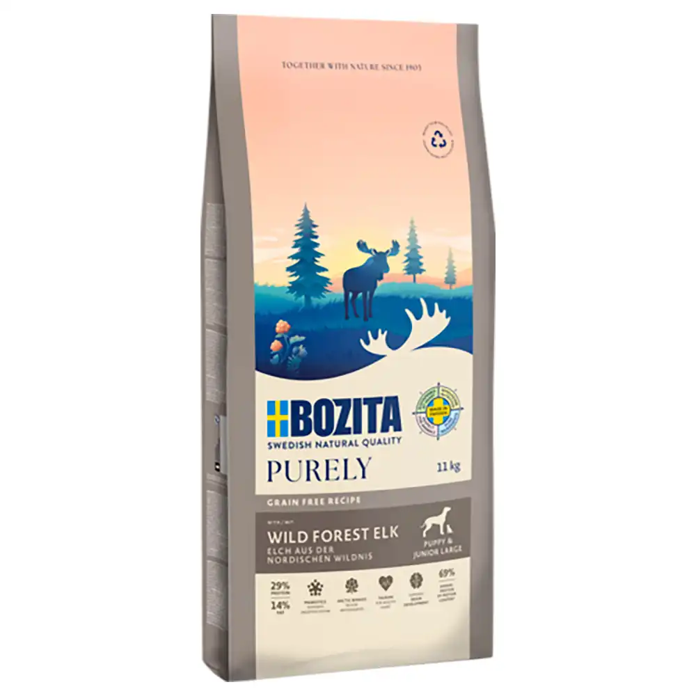 Bozita Dog Purely Grain Free Puppy & Junior Large con Alce - 11 kg - Purely - Comparador de precios