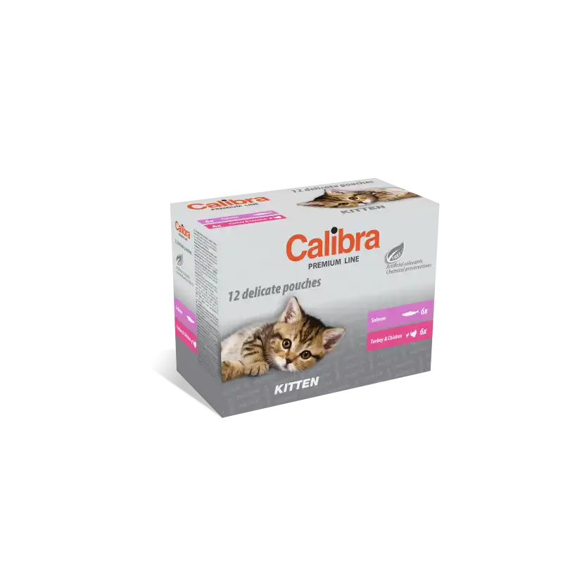 Calibra cat kitten pouch comida húmeda multipack, Unidades 12x100 Gr