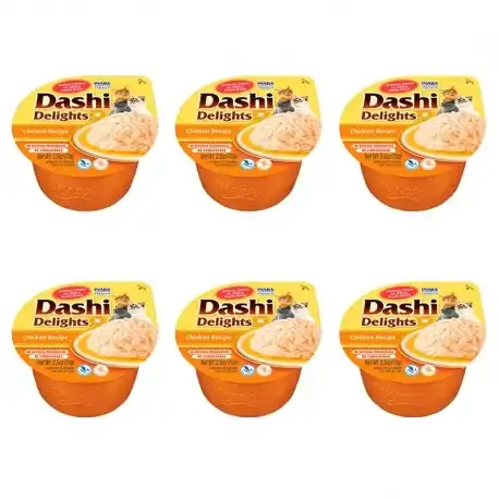 Churu Dashi Delights Comida Húmeda en Caldo con Pollo, 6x70 gr - Churu - Comparador de precios