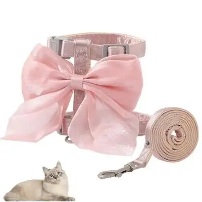 HausPets Arnés + correa para animales pequeños, gris/rosa, talla mediana - 1 artículo - HausPets - Comparador de precios
