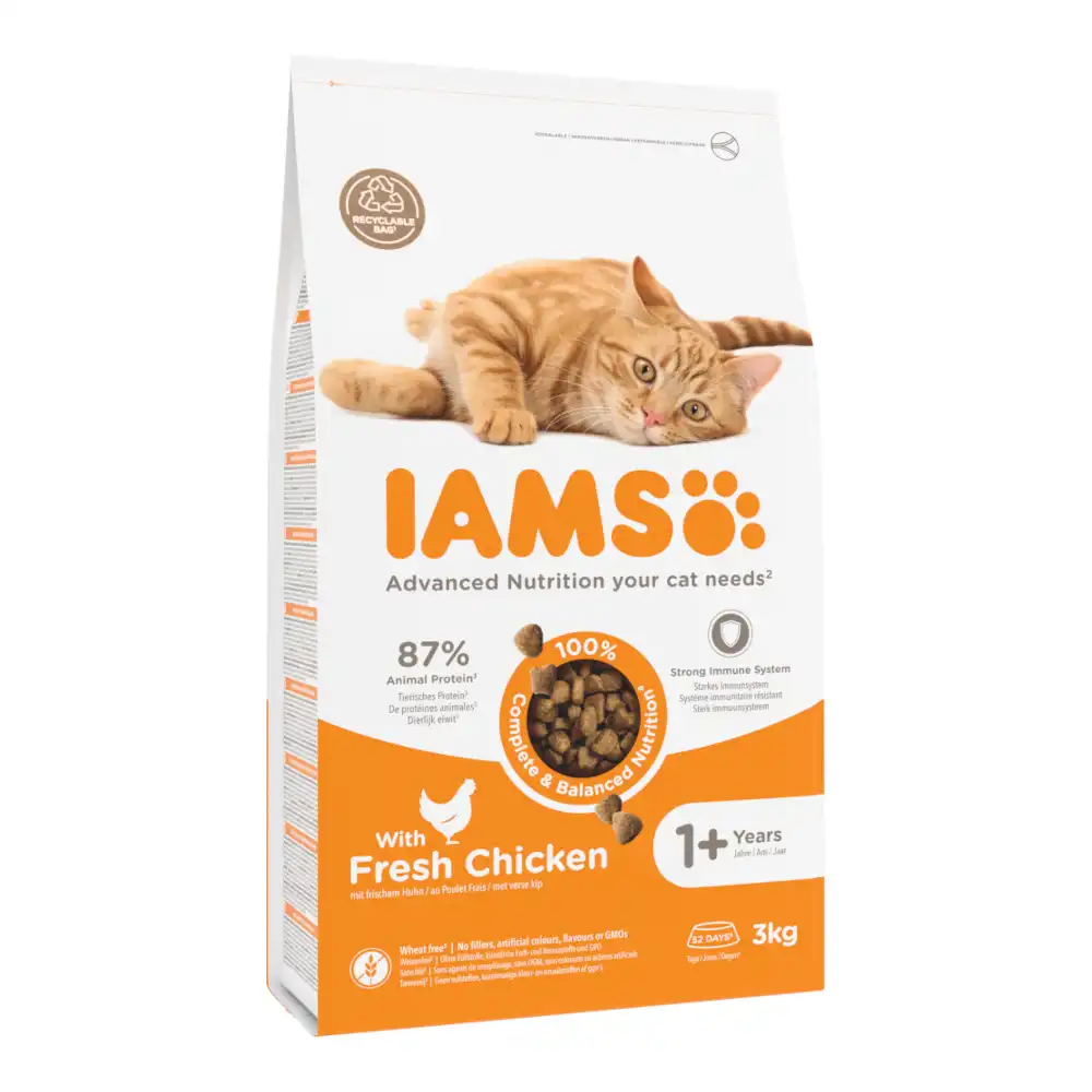 IAMS 2,7 kg / 3 kg pienso para gatos: ¡15 % de descuento! - For Vitality Kitten con pollo fresco (3 kg) - IAMS - Comparador de precios