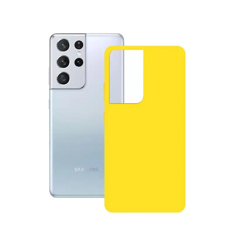 Mobile Tech Funda Silk Amarilla para Samsung Galaxy S21 Ultra 5G