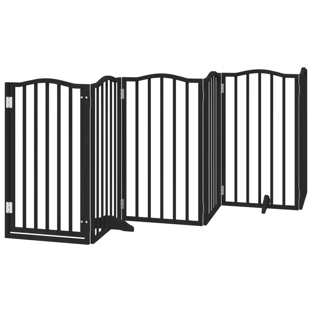 vidaXL Puerta Pegable Negra Madera para Perros - 50 cm x 60 cm x 2 cm - VIDAXL - Comparador de precios