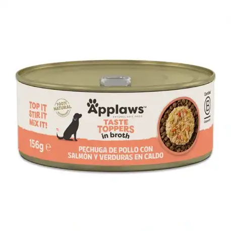 Applaws Taste Toppers para Perros en Caldo con Pollo, Salmón y Verduras, 12x156 gr - Applaws - Comparador de precios