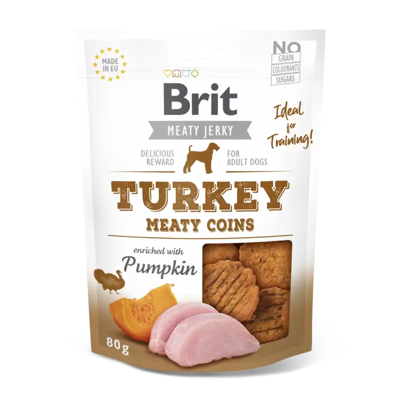 Brit jerky snack meaty coins pavo premios para perro, Peso 80 Gr - Brit - Comparador de precios