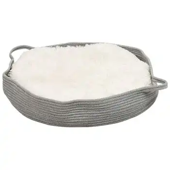 Cama Para Perro De Algodón Gris/blanco Ø 70 Cm Dalaman