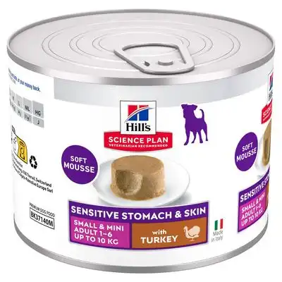 Hill's Science Plan Sensitive Stomach & Skin Small & Mini Mousse - Pavo (12 x 200 g) - Hill's Science Plan - Comparador de precios