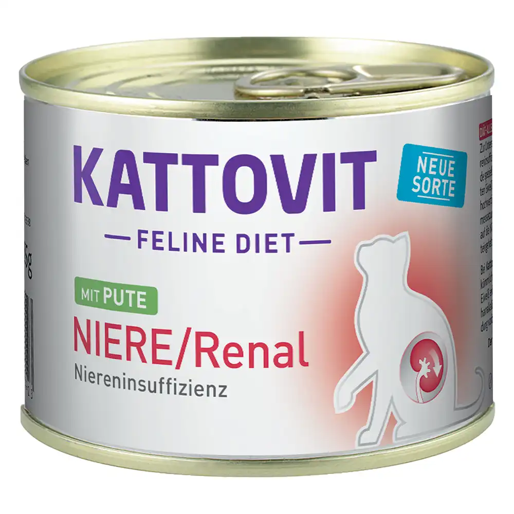 Kattovit Renal (insuficiencia renal) para gatos - 12 x 185 g - Pavo