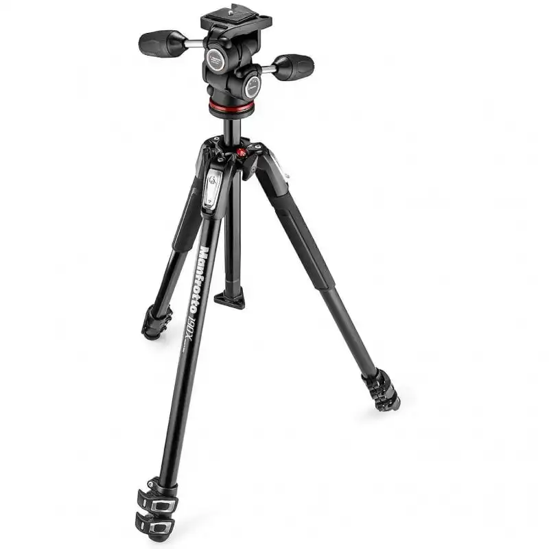 Manfrotto MK190X3-3W1 Trípode de Aluminio con Rótula 3-Way
