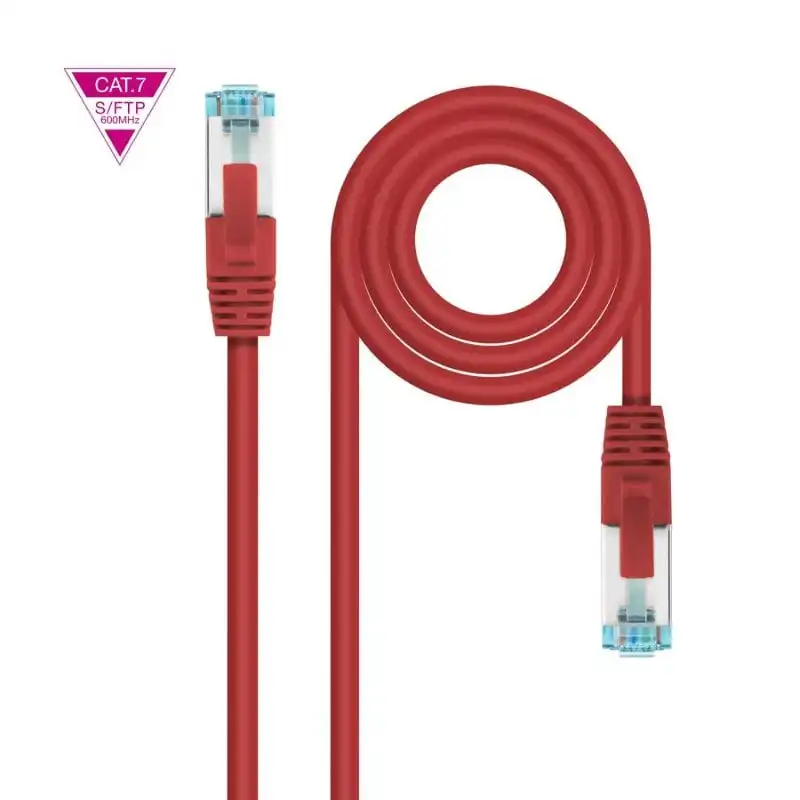 Original Cherry Cable de Red Ethernet Cat.7 Lszh Sftp Pimf Awg26 1m Rojo