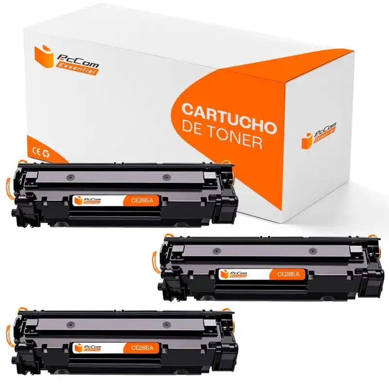 Pccom Essential HP CE285A/CE278A/CB435A/CB436A Tóner Compatible Negro Pack 3