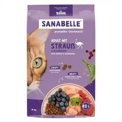Sanabelle Adult con avestruz y arándanos - 8 kg - Sanabelle - Comparador de precios