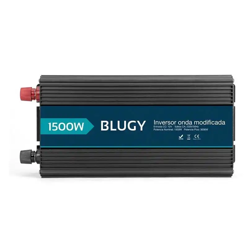Blugy Inversor 12v 1500w Onda Modificada Con Opción De Control Remoto