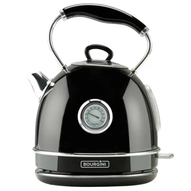 Bourgini Nostalgic Thermo Hervidor de Agua 1.7L 2200W Negro