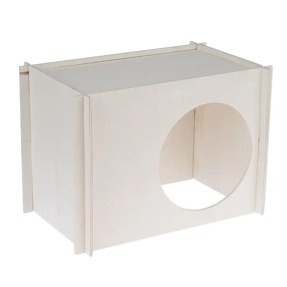 Casita TIAKI para roedores - Tamaño L: 40 x 25 x 28 cm (L x An x Al) (conejos, cobayas, etc.)