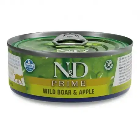 Farmina ND Prime Comida Húmeda para Gatos con Jabalí y Manzana, 24 x 70 Gr - Farmina - Comparador de precios