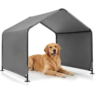 GIANTEX Toldo Refugio de Sombra para Perros 128 x 118 x 108 cm - Gris - Giantex - Comparador de precios