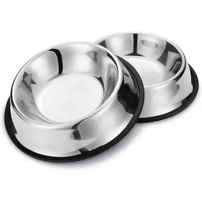 HausPets Juego 2 comederos antideslizantes acero inoxidable perros medianos - Artículo 1 - HausPets - Comparador de precios