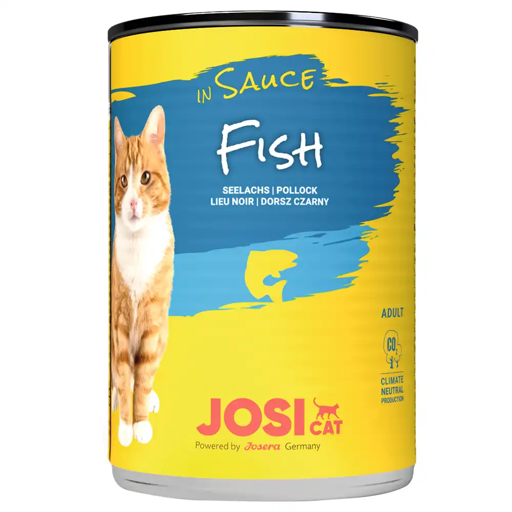 JosiCat en salsa 12 x 415 g comida húmeda para gatos - Pescado