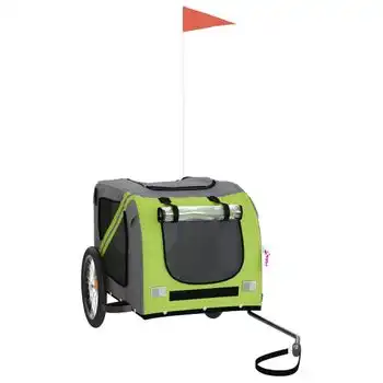 Remolque De Bicicleta Para Perros Hierro Tela Oxford Verde Gris Vidaxl - VIDAXL - Comparador de precios