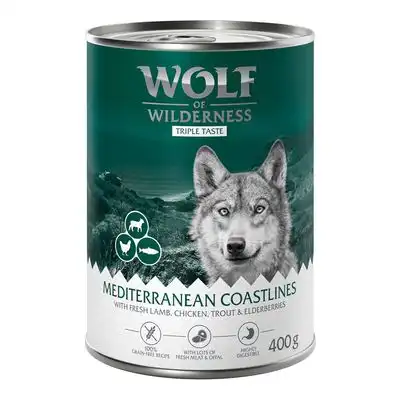 Wolf of Wilderness The Taste Of 6 x 400 g - The Taste Of The Mediterranean - Wolf of Wilderness - Comparador de precios
