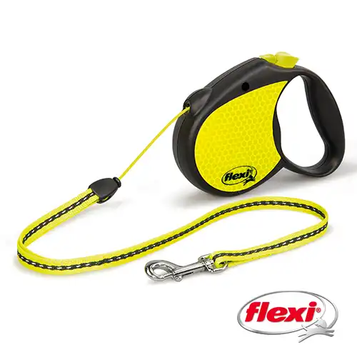 Correa Flexi New Classic Neon Reflect Cordón Talla XS - flexi - Comparador de precios