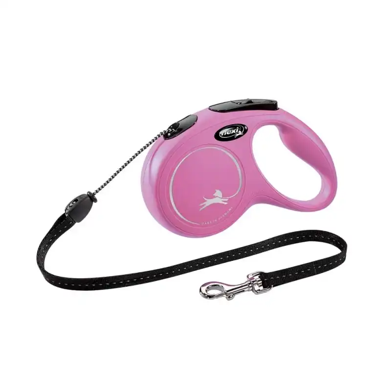 Flexi New Classic Rosa De Cordón Correa Extensible S - flexi - Comparador de precios