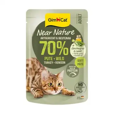 GimCat Near Nature 16 x 85 g - Pavo y venado - GimCat - Comparador de precios
