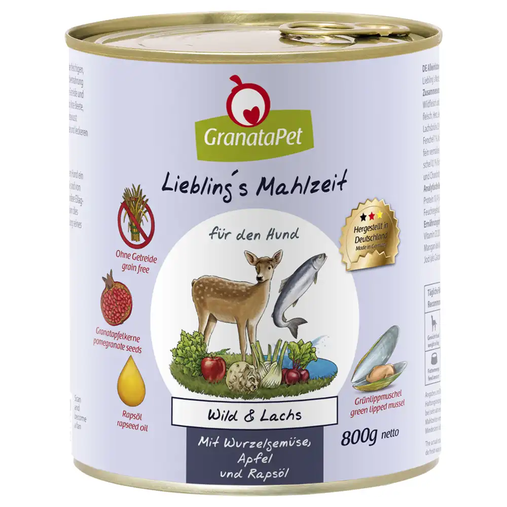 GranataPet Liebling's Mahlzeit  6 x 800 g - Venado y salmón