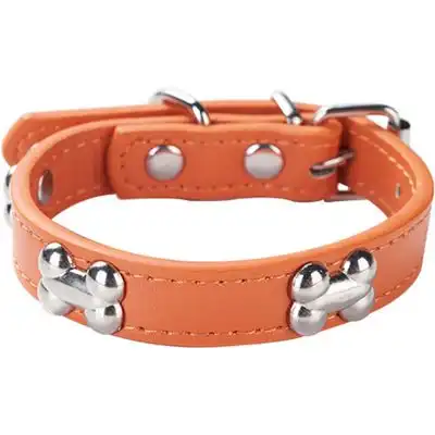 HausPets Collar acolchado de piel sintética para perro, naranja, pequeño - Artículo 1 - HausPets - Comparador de precios